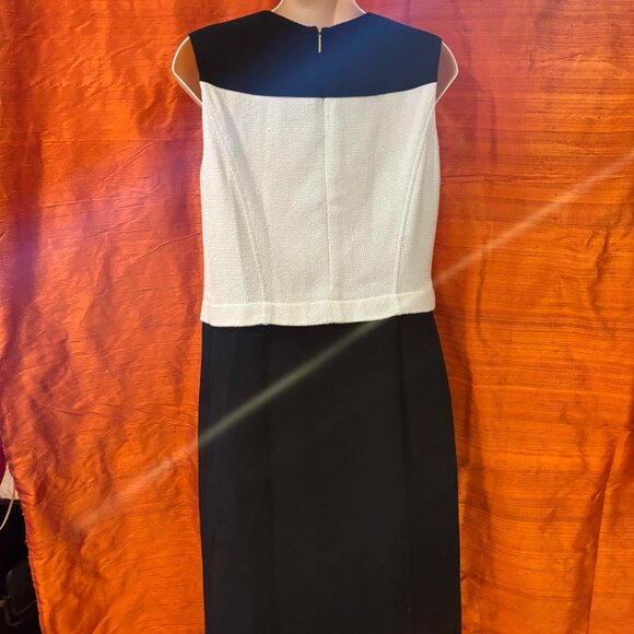 Tory Burch cream & black wool lined dress 6 - Picture 1 of 3